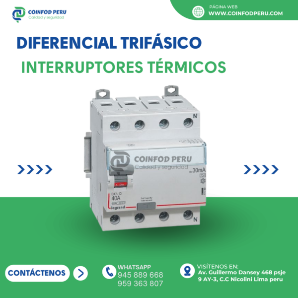 INTERRUPTOR DIFERENCIAL TRIFÁSICO