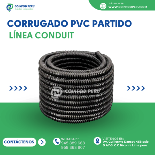 CORRUGADO PVC PARTIDO